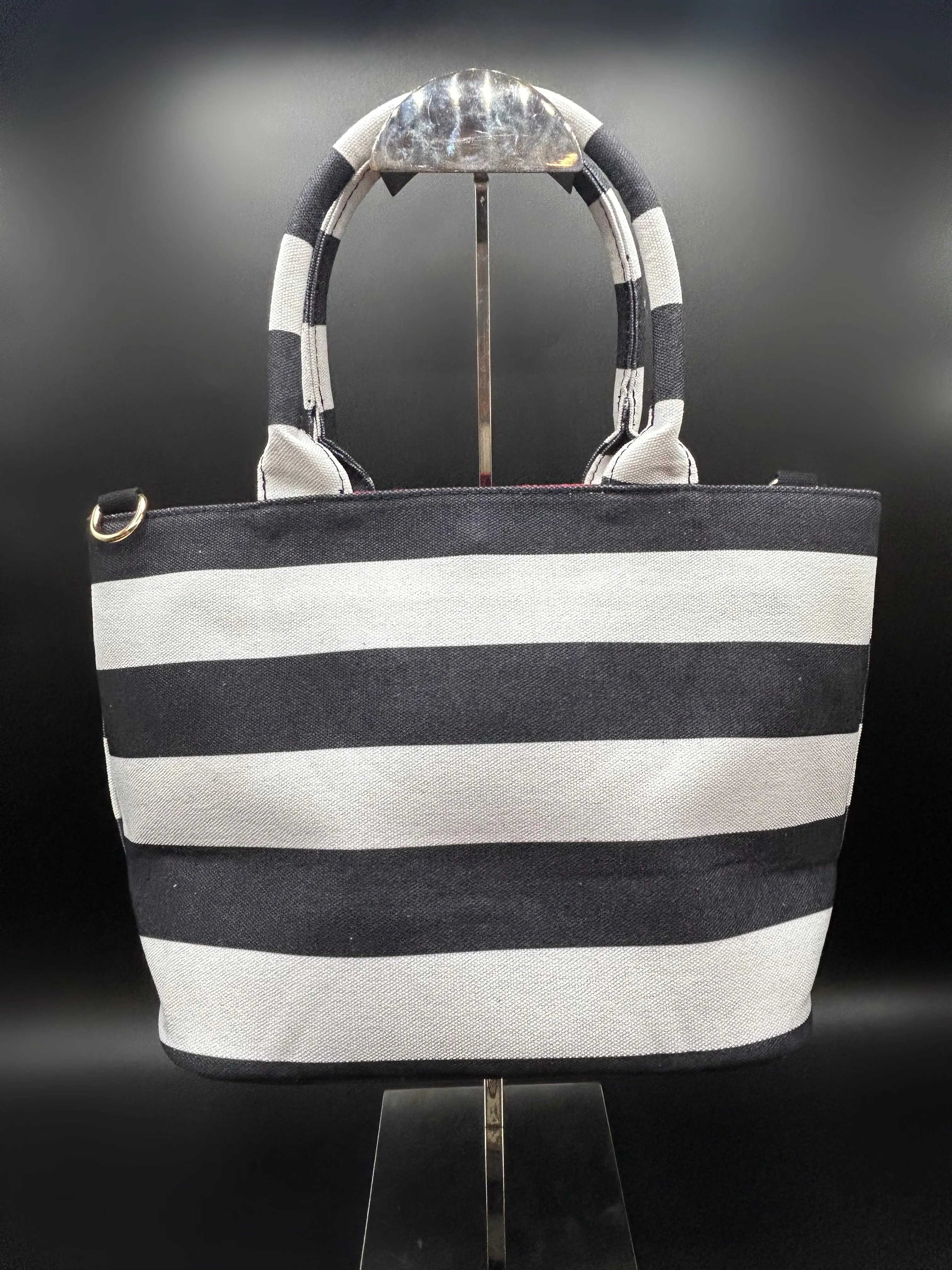 Striped Spike Tote