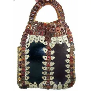 Super Cool Vintage Leather Chain Purse Hand Bag  Hobo Browns 1970S