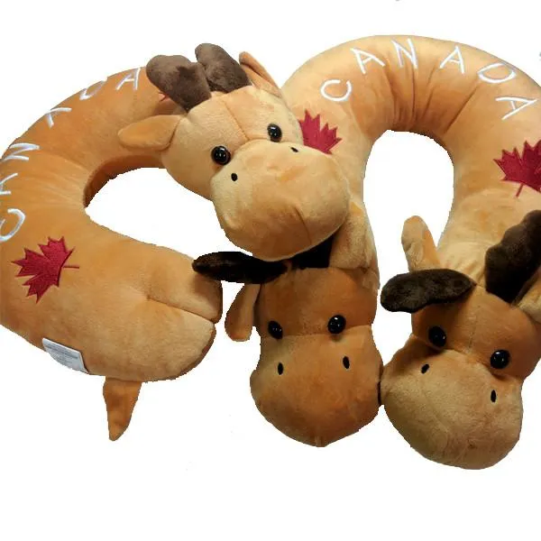 Super Plush Canadian Moose Neck and Travel Pillow