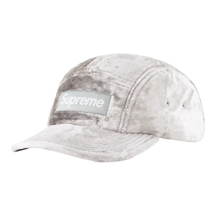 Supreme Crushed Velvet Camp Cap- Grey