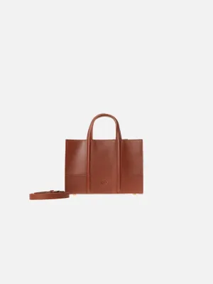 T-Line Mini Tote Çanta - Taba