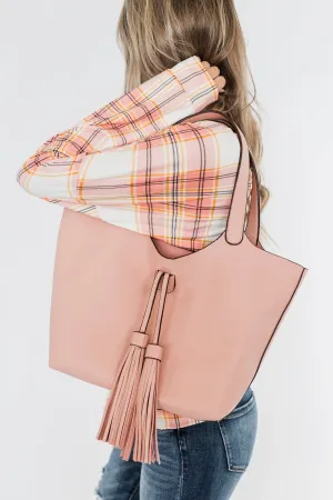 Tassel Detail Purse- Blush