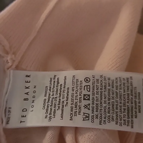 TED BAKER MULTI COLORED Cropped Style Lightweight Sweater NWOT Size 1 Small XS