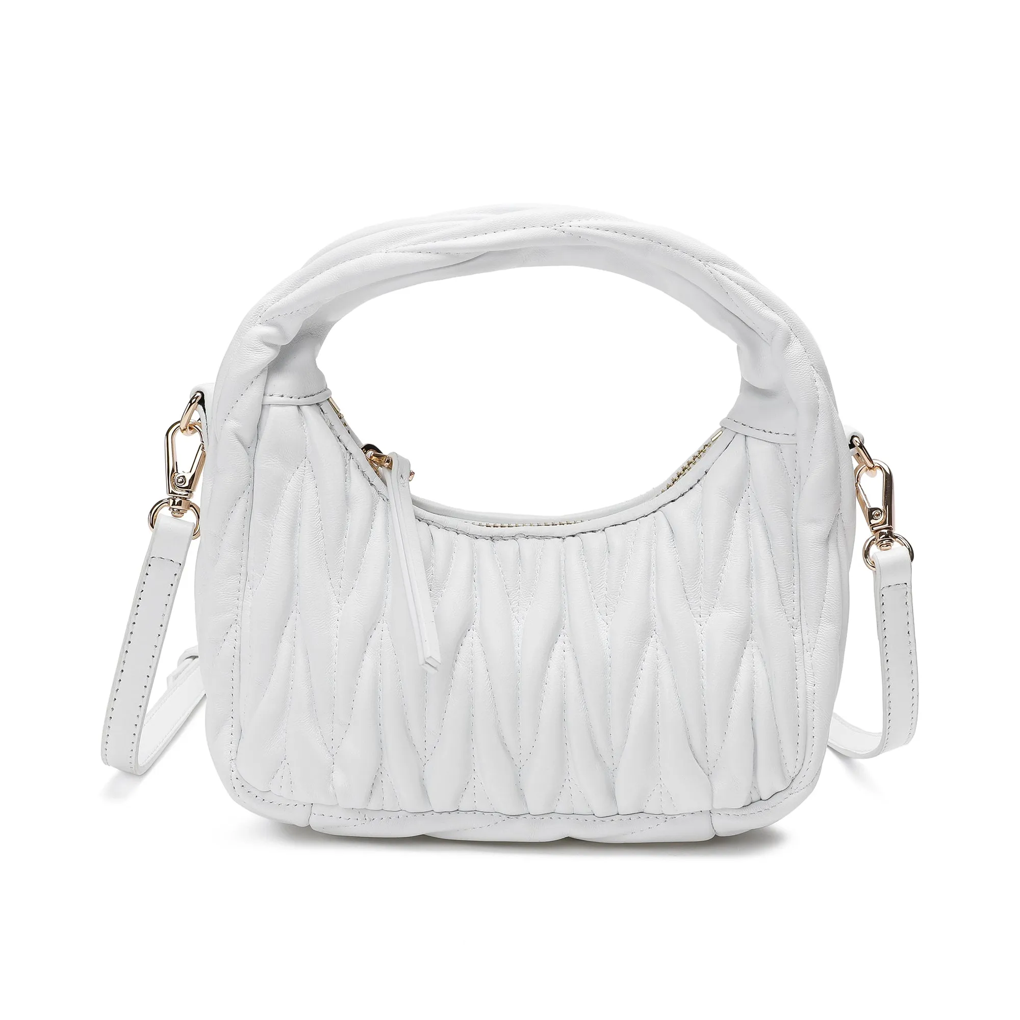 Tiffany & Fred Quilted Sheepskin Leather Crossbody