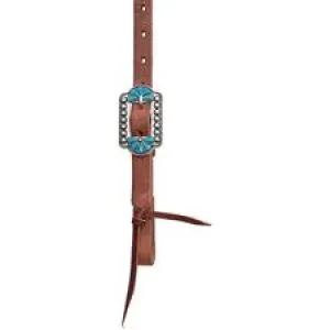 TK10036-02-06 Headstall Split Ear Turq Flower