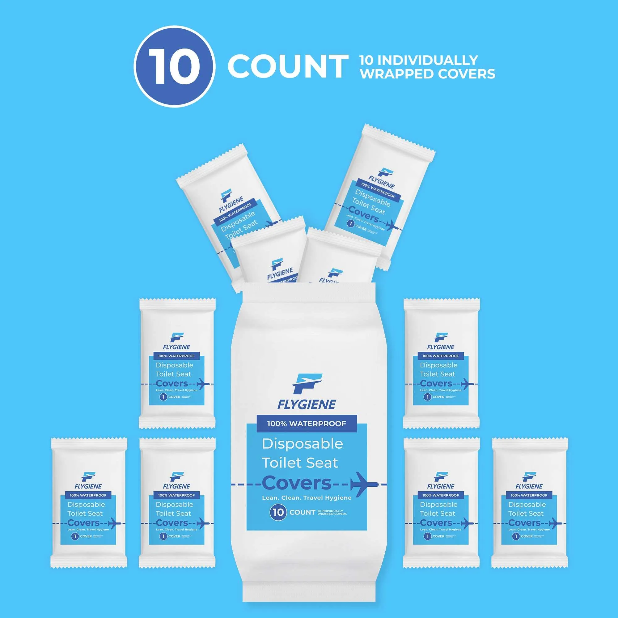 Toilet Seat Covers Disposable | 10 Count (1 Pack of 10)
