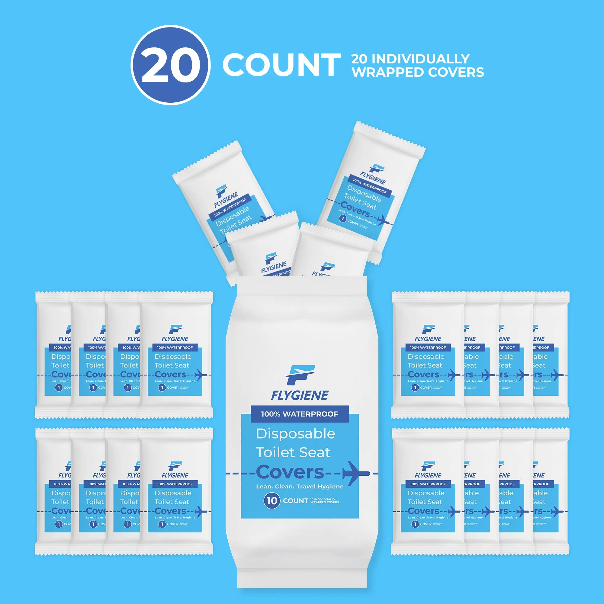 Toilet Seat Covers Disposable | 20 Count (2 Packs of 10)