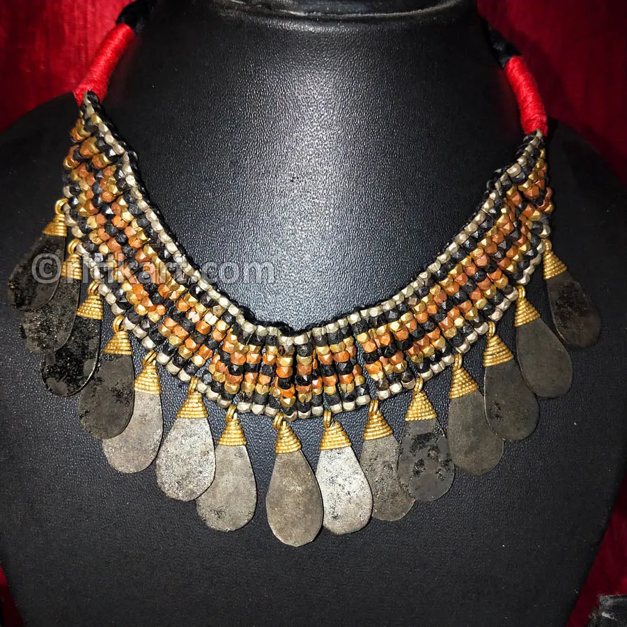 Tribal Handcrafted Dhokra Designer Necklace-11