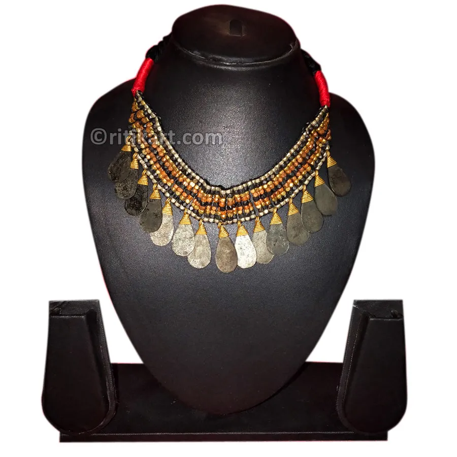 Tribal Handcrafted Dhokra Designer Necklace-11