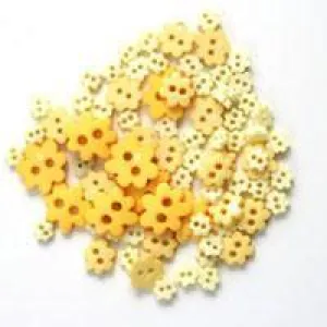 Trimits Mini Craft Flowers Buttons - Yellow Shades