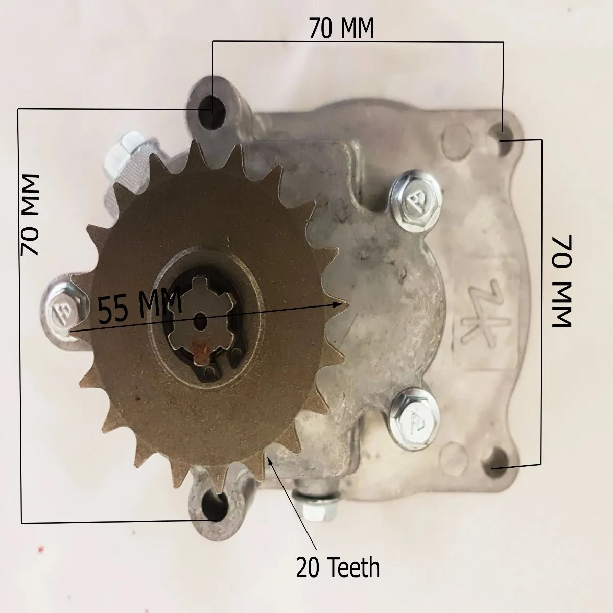 TRN02 CLUTCH TRANSMISSION UNIT AND SPROCKET DR49  EKO SAFETY RACER CAR 49cc  2 STROKE ENGINE
