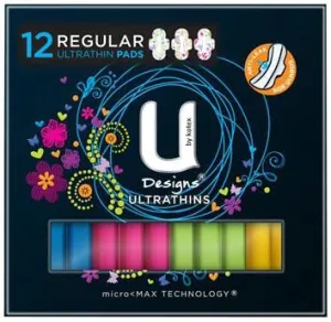 U By Kotex Design Regular Ultrathin Wing 12s