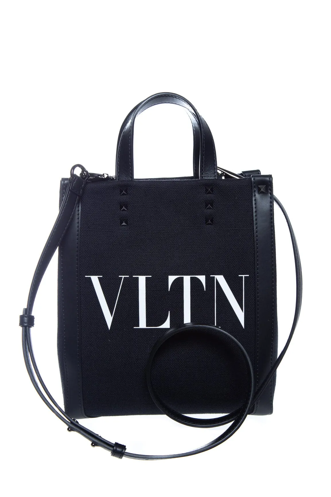 Valentino Black Ecolab Mini Cabas Shopper Tote