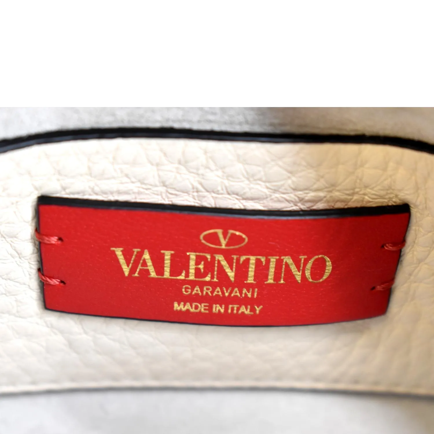 VALENTINO Garavani Rockstud Calfskin Leather Crossbody Bag Beige