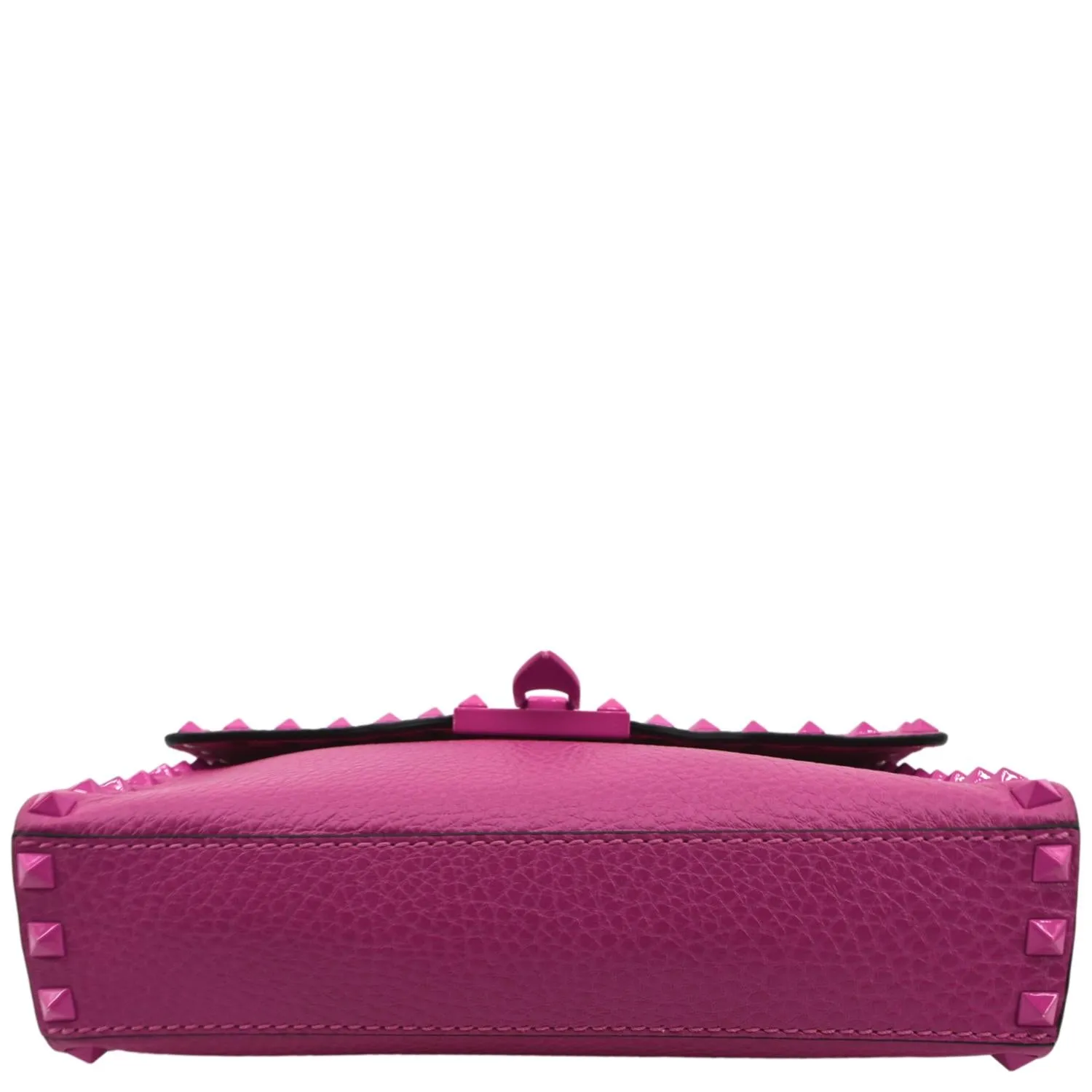 VALENTINO Garavani Small Rockstud Flap Leather Crossbody Bag Rose Violet