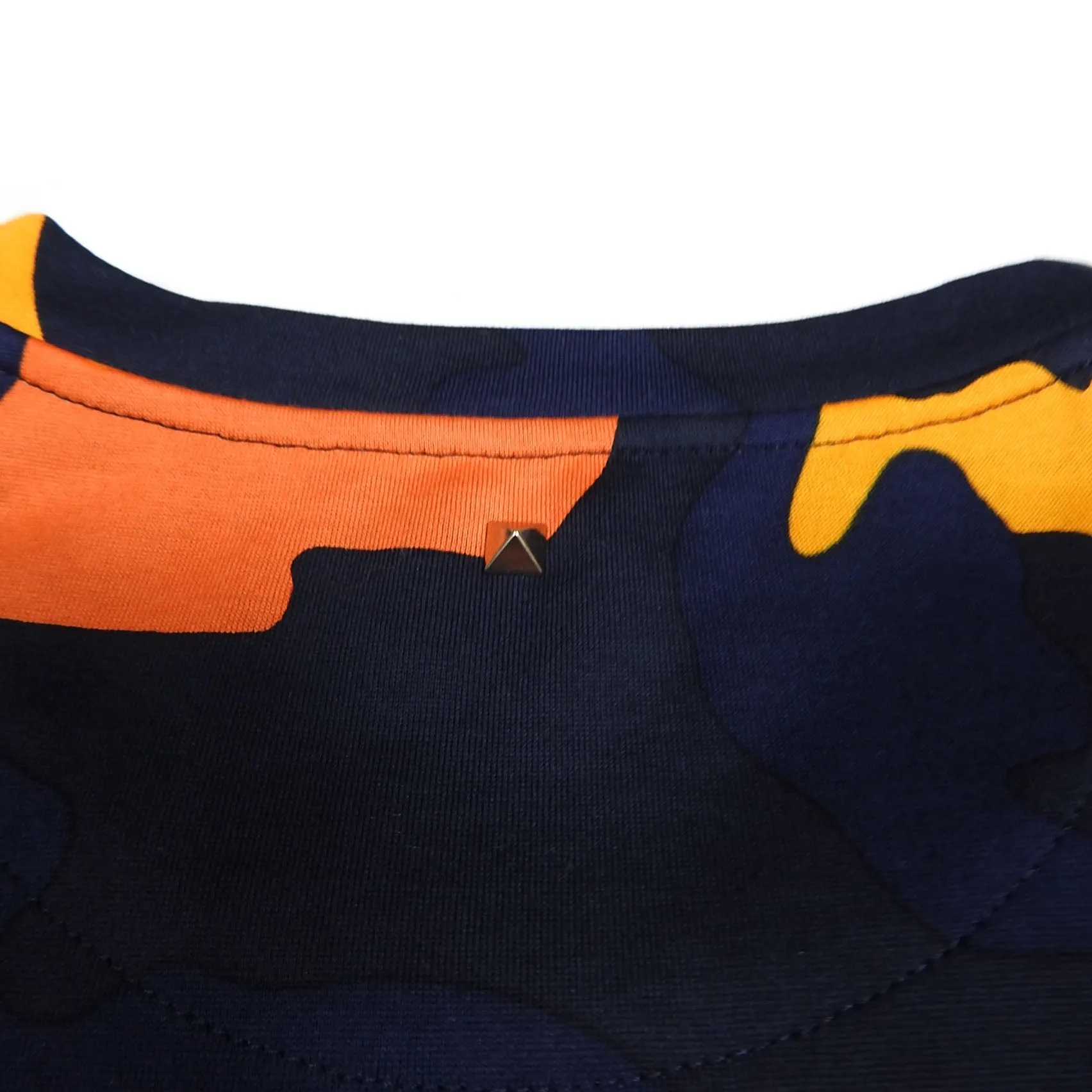Valentino Orange/Navy Camo T-Shirt Size Large