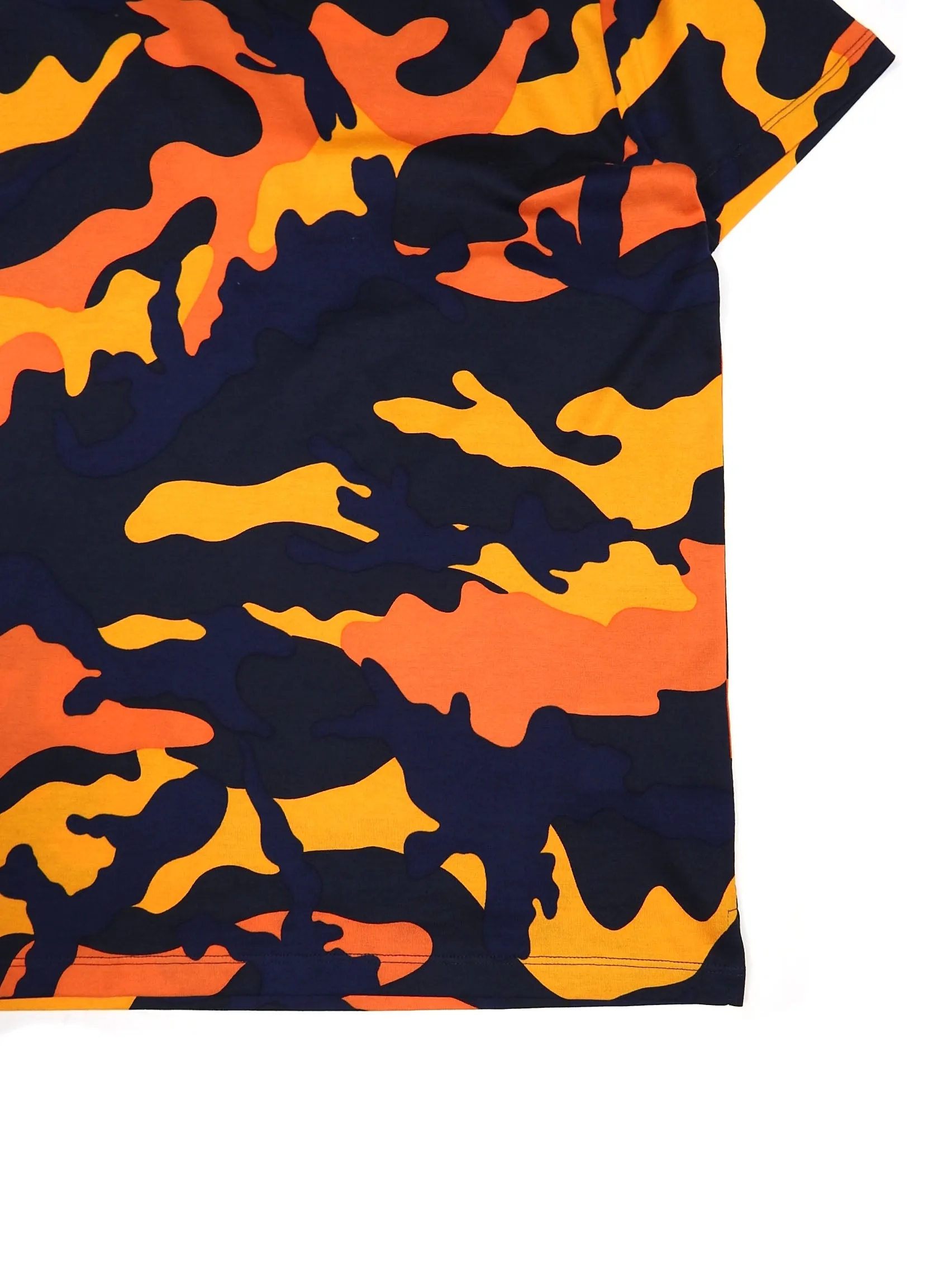 Valentino Orange/Navy Camo T-Shirt Size Large