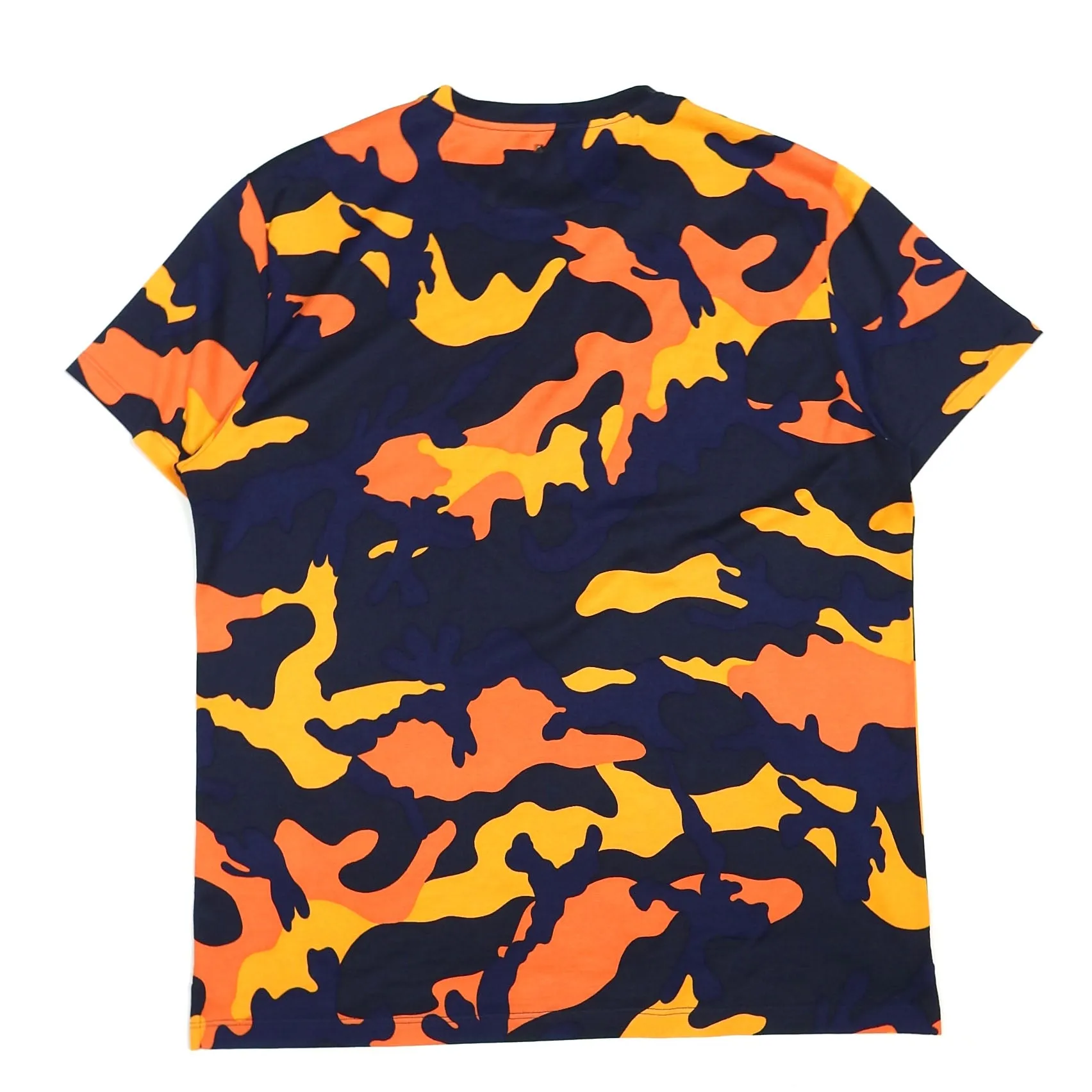 Valentino Orange/Navy Camo T-Shirt Size Large
