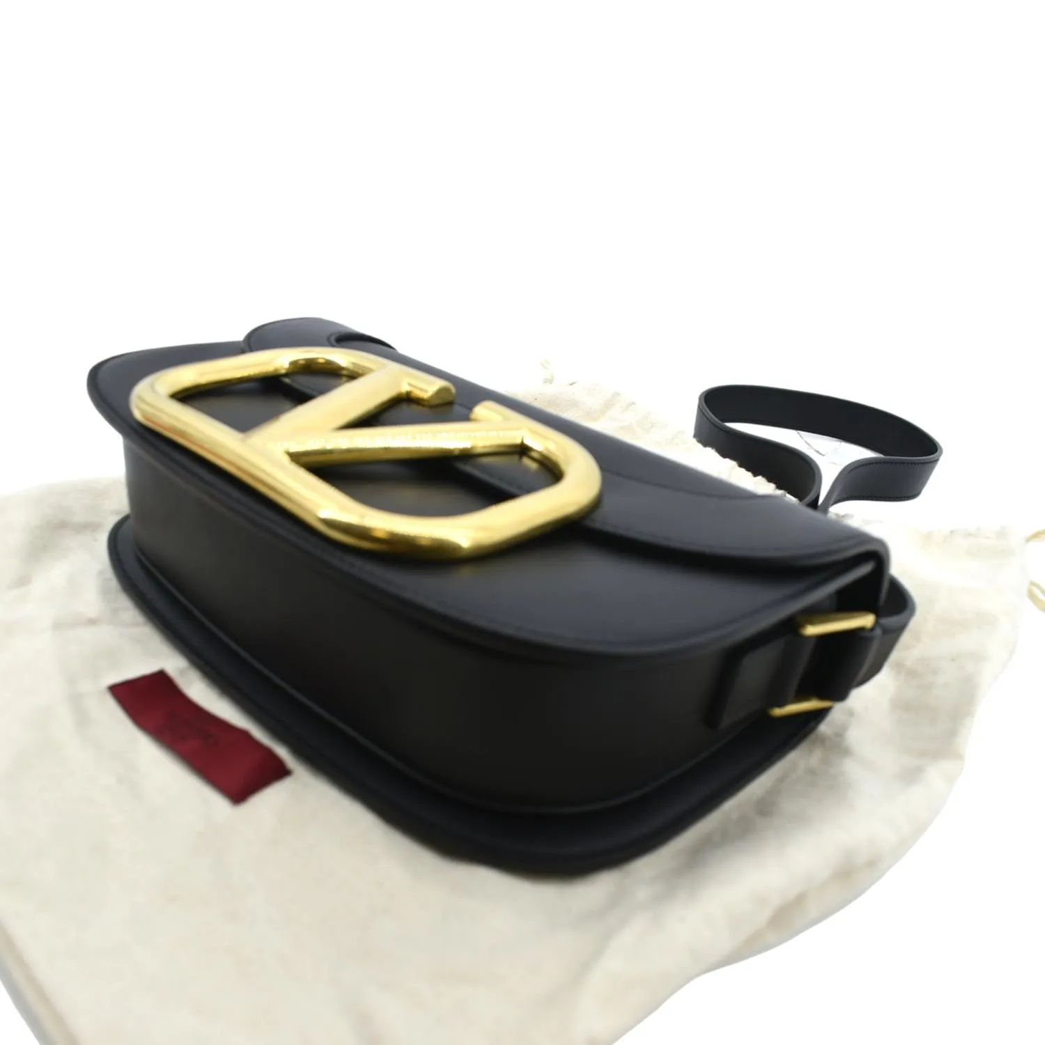 VALENTINO Supervee Leather Crossbdoy Bag Black