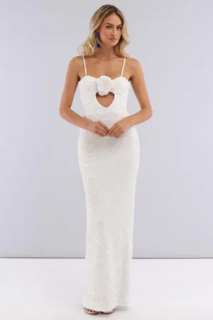 Vega Dress in White by HELSI - RENTAL
