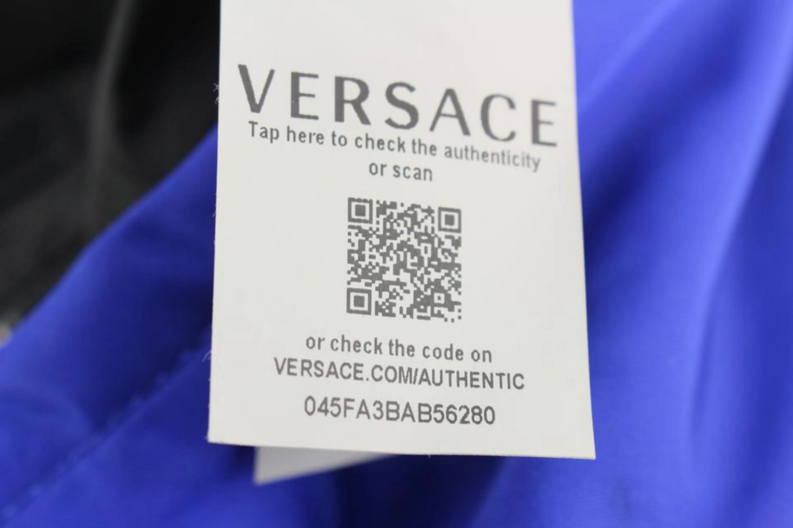 Versace Blue Zaino Stampa Logo Nylon Backpack Travel Bag 39v54s