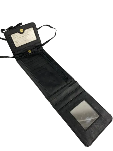 Vintage 1990's Black Slinky Mesh Crossbody Wallet