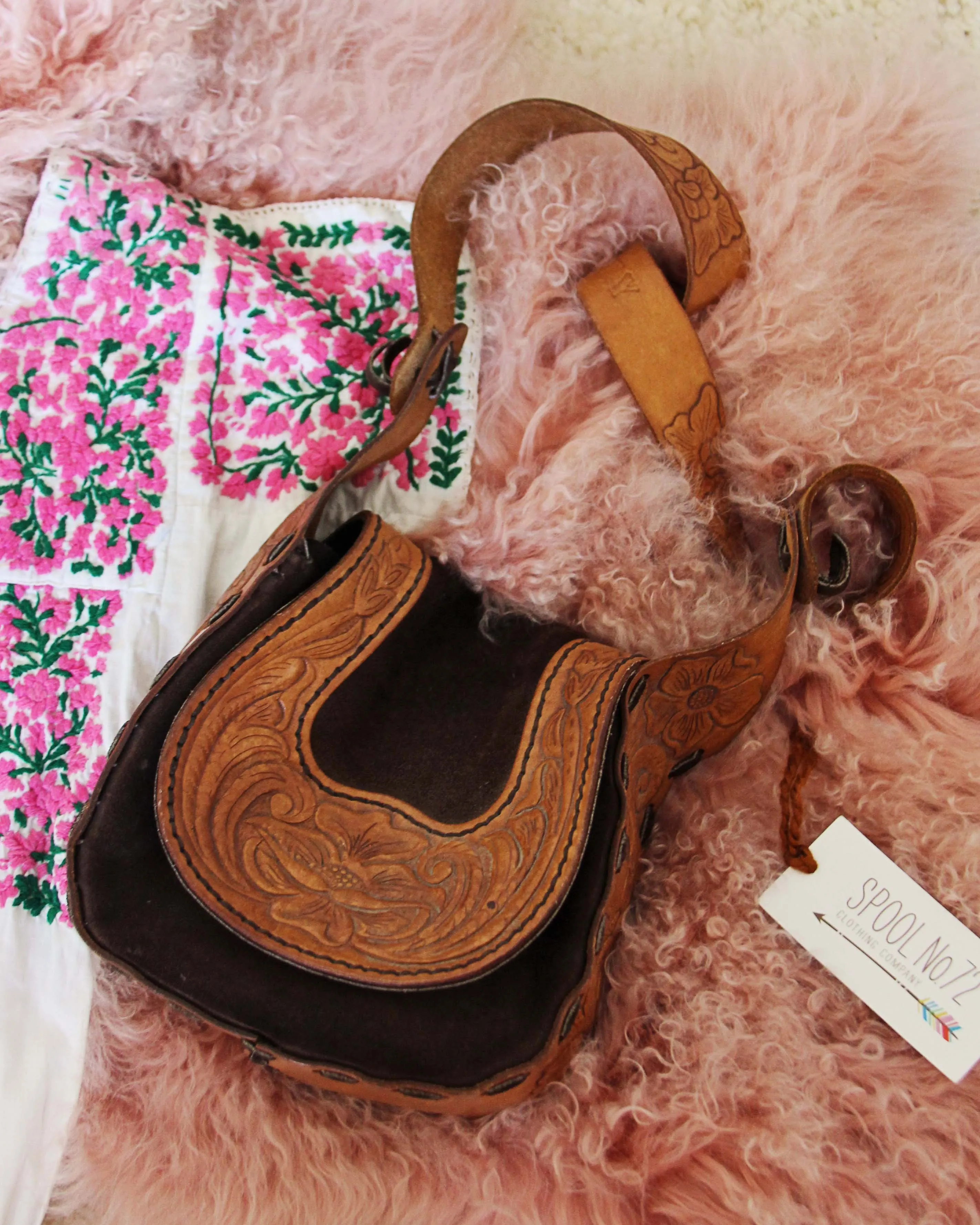 Vintage 60's Rose Tote