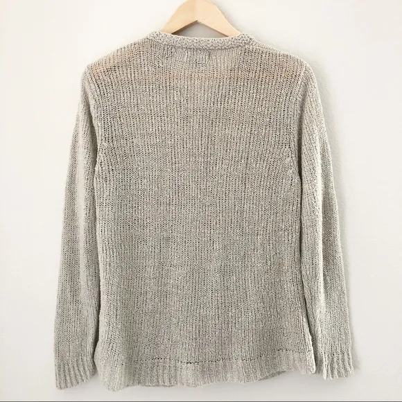 Vintage 90s Beige Cardigan Knit Sweater Sz Small