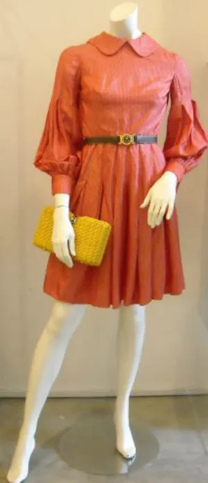 Vintage Bill Blass Red White Polka Dots Dress