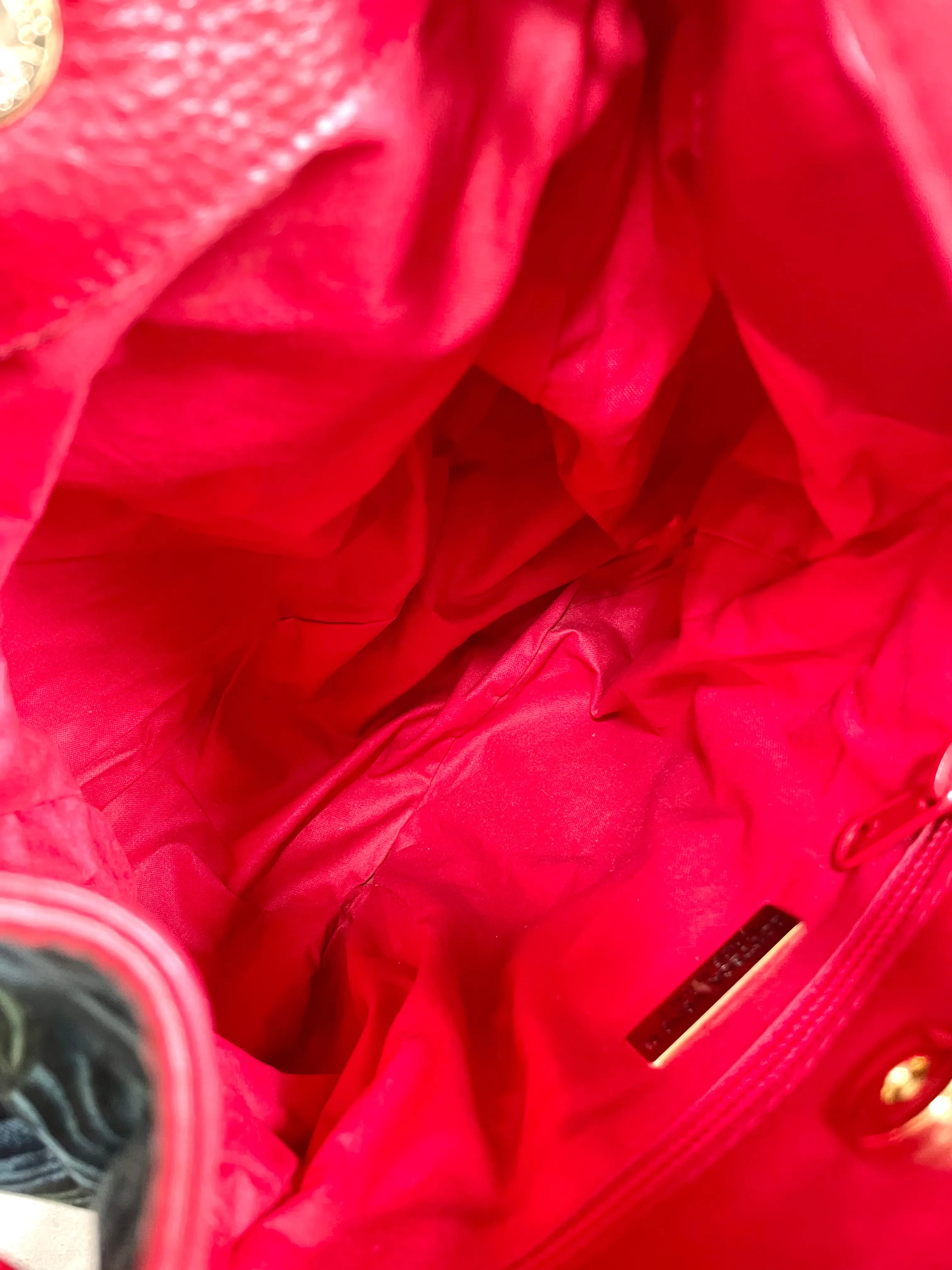 Vintage Bottega Veneta butterfly and leaf printed hobo bag with red leather trimmings. 050327ys3