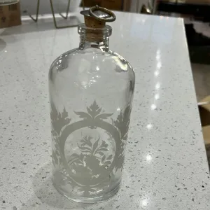 Vintage Frosted Etched Apothecary Jar (small)