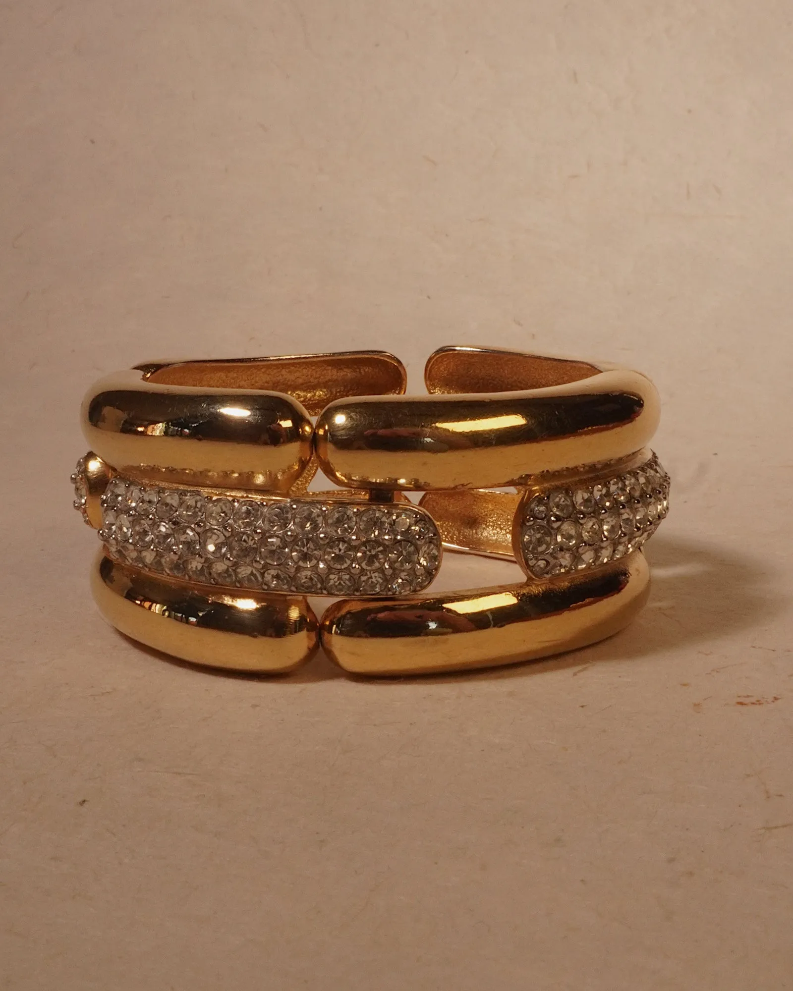 Vintage Givenchy Pavé Panel Link Bracelet