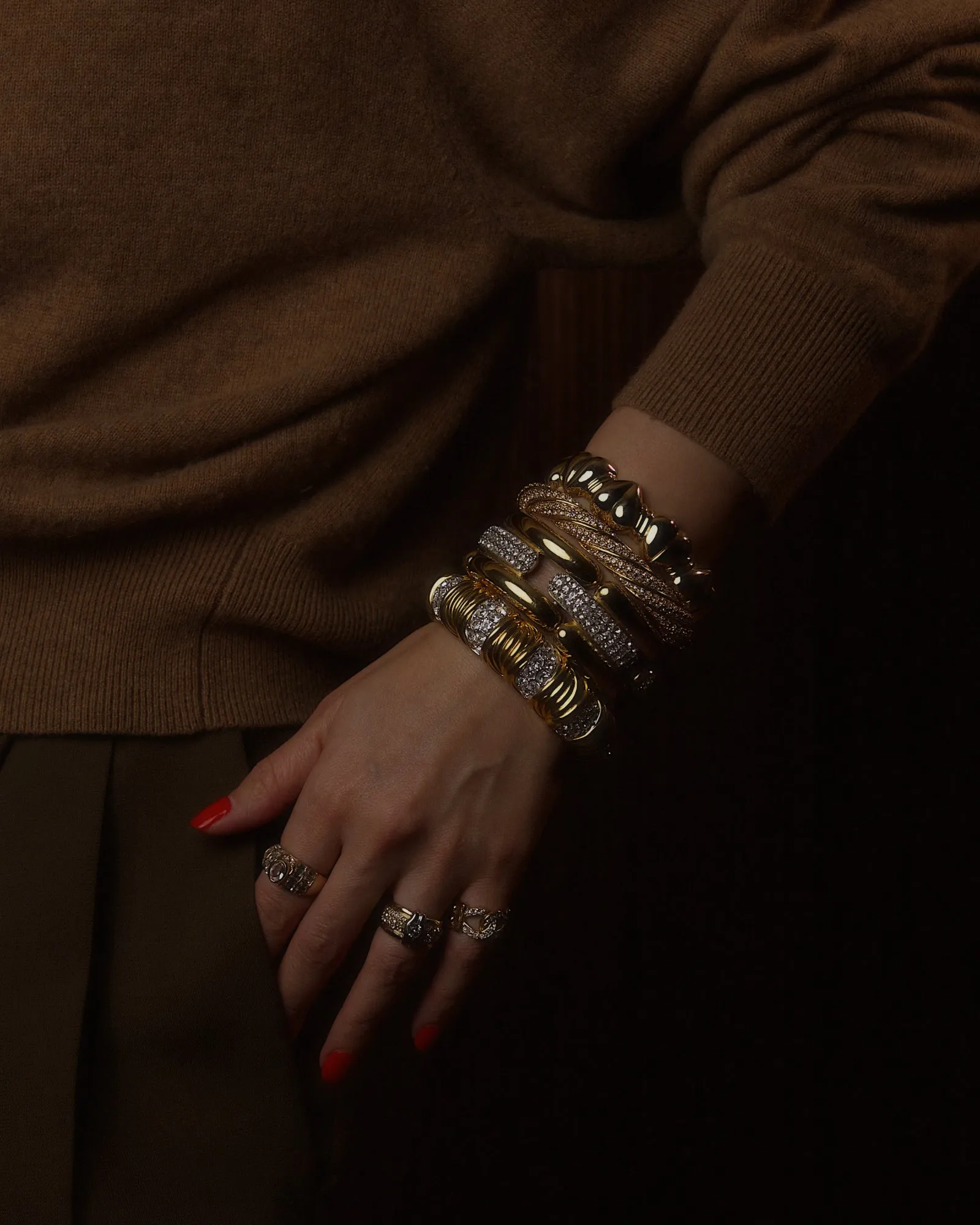Vintage Givenchy Pavé Panel Link Bracelet