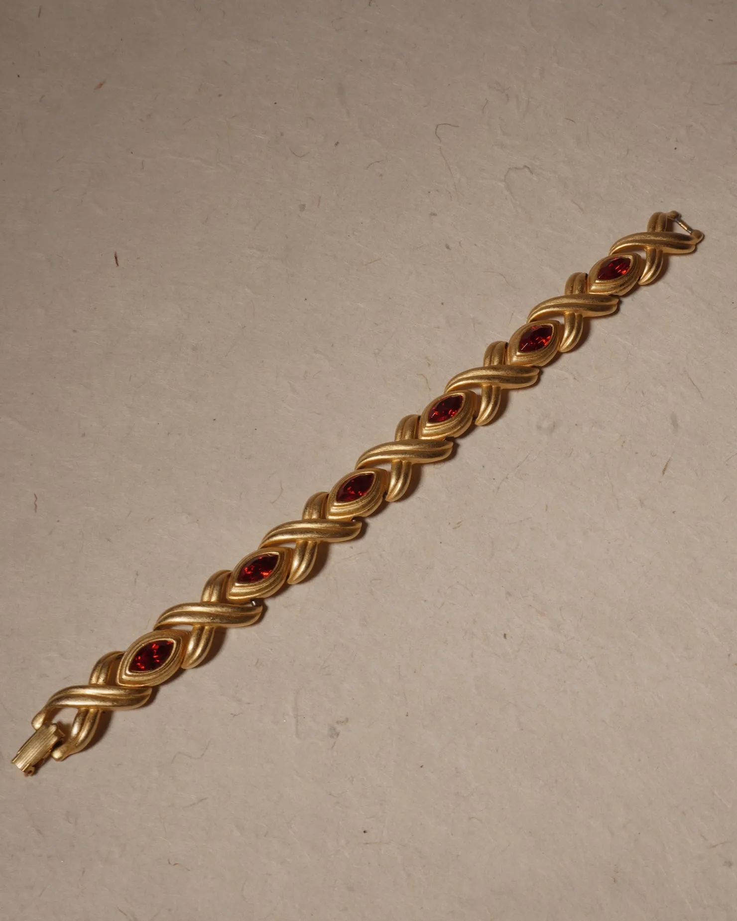 Vintage Matte Ruby Bracelet