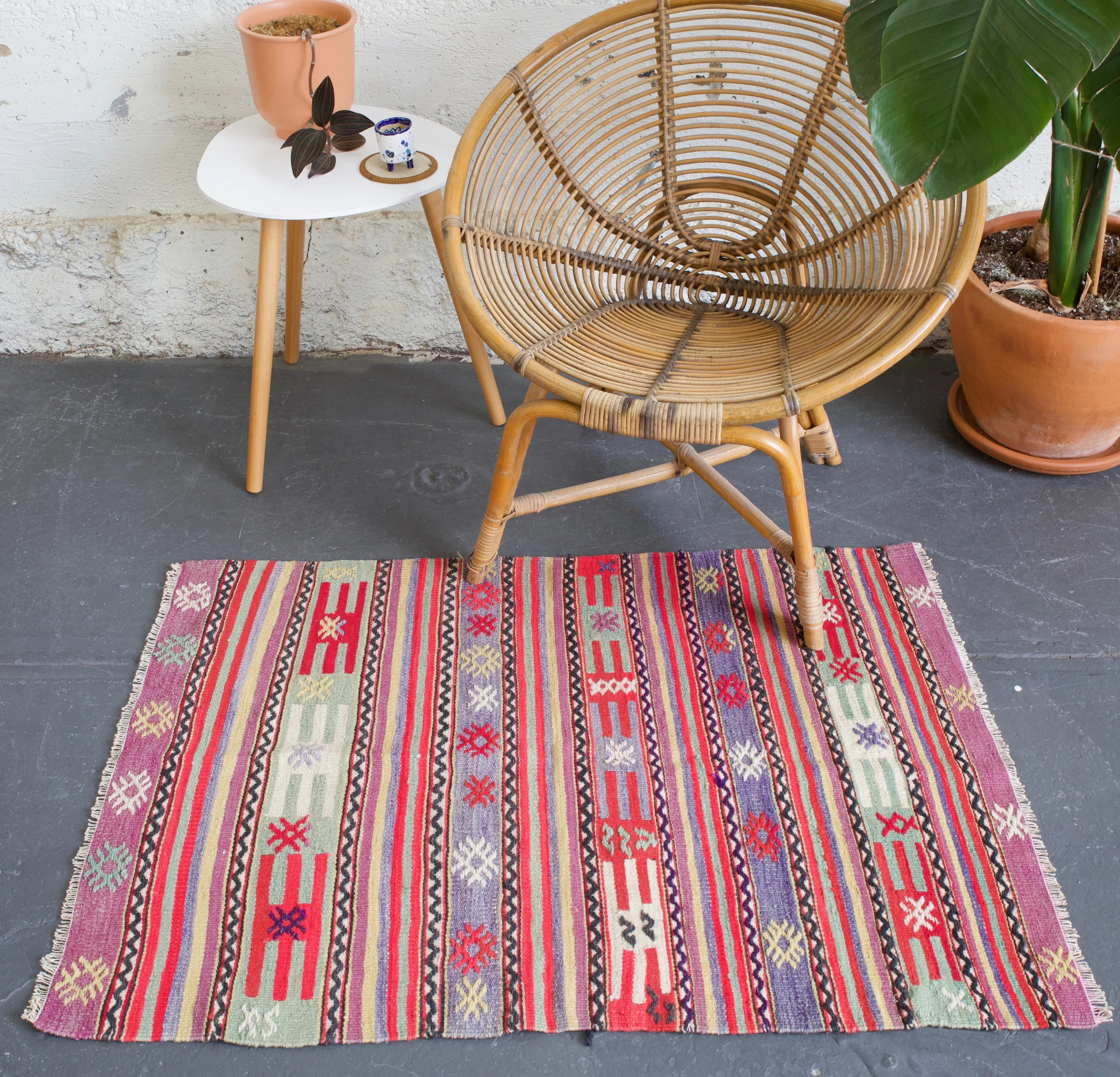 Vintage Mini Turkish Kilim Rug