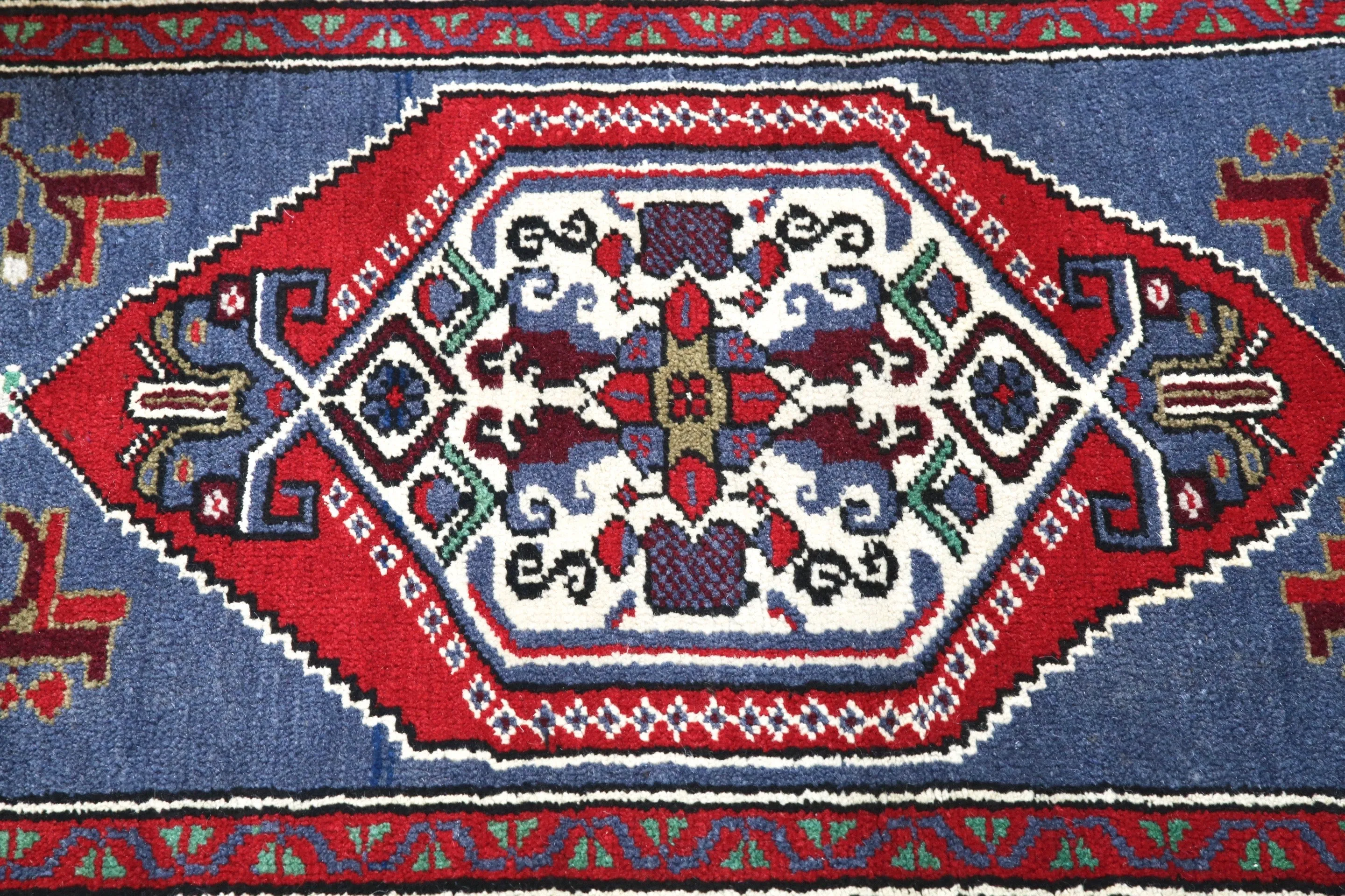 Vintage Mini Turkish Rug 21inx39in