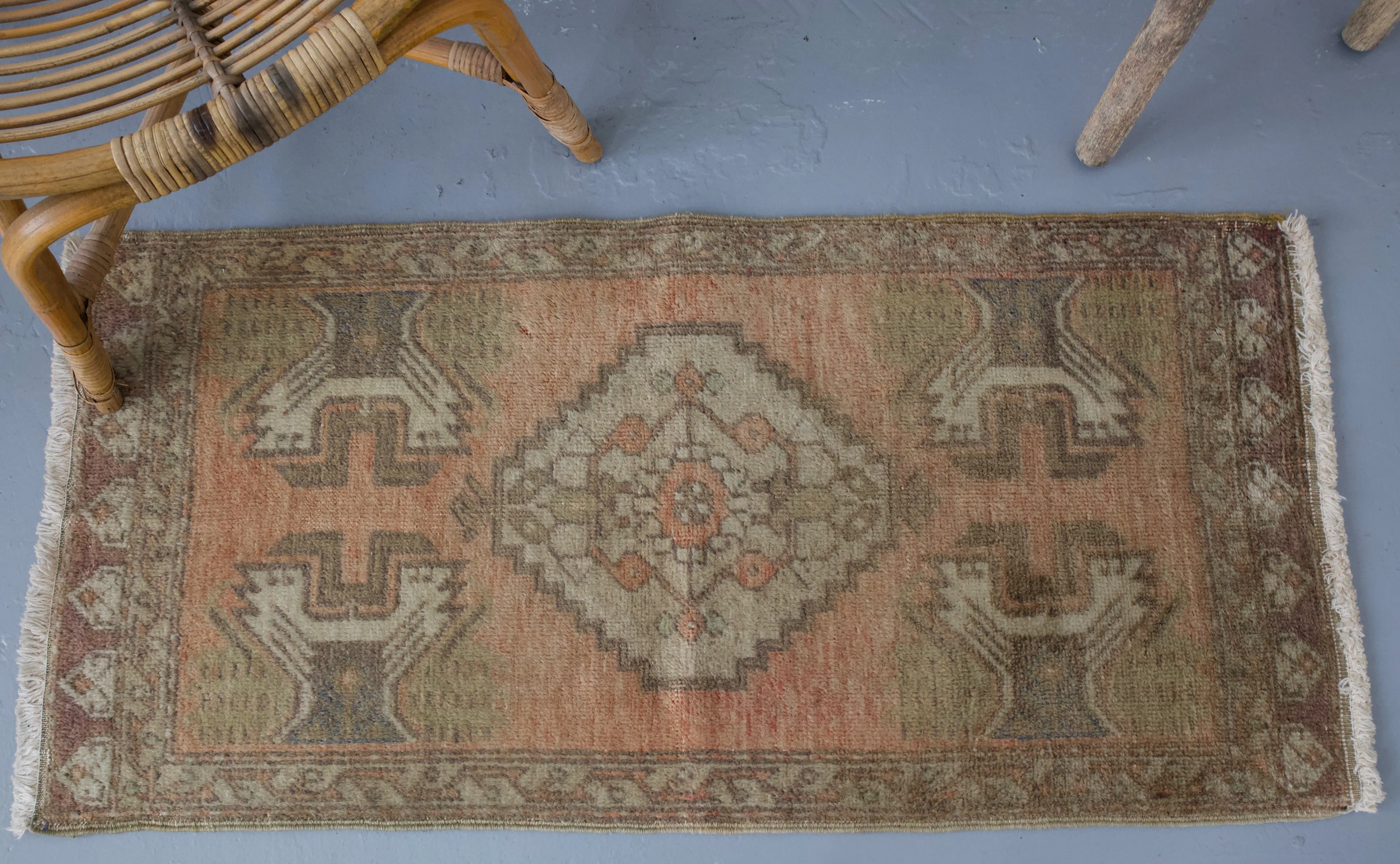 Vintage Mini Turkish Rug