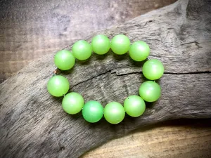 Vintage Moon-Glow Lucite Bead Strand