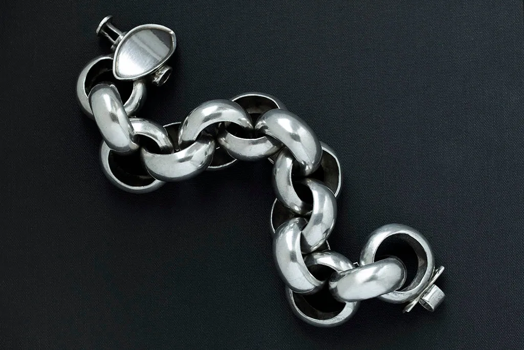 Vintage Sterling Silver Chunky Bracelet