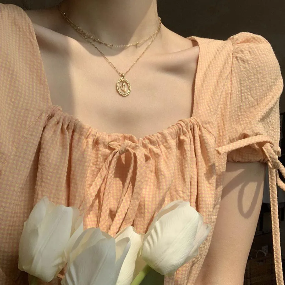 Vintage Tulip Necklace (Solid Silver)