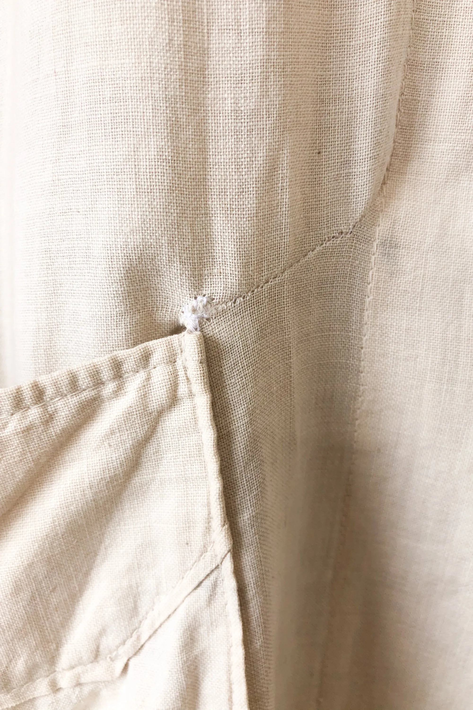 Vintage White Cotton Duster Coat