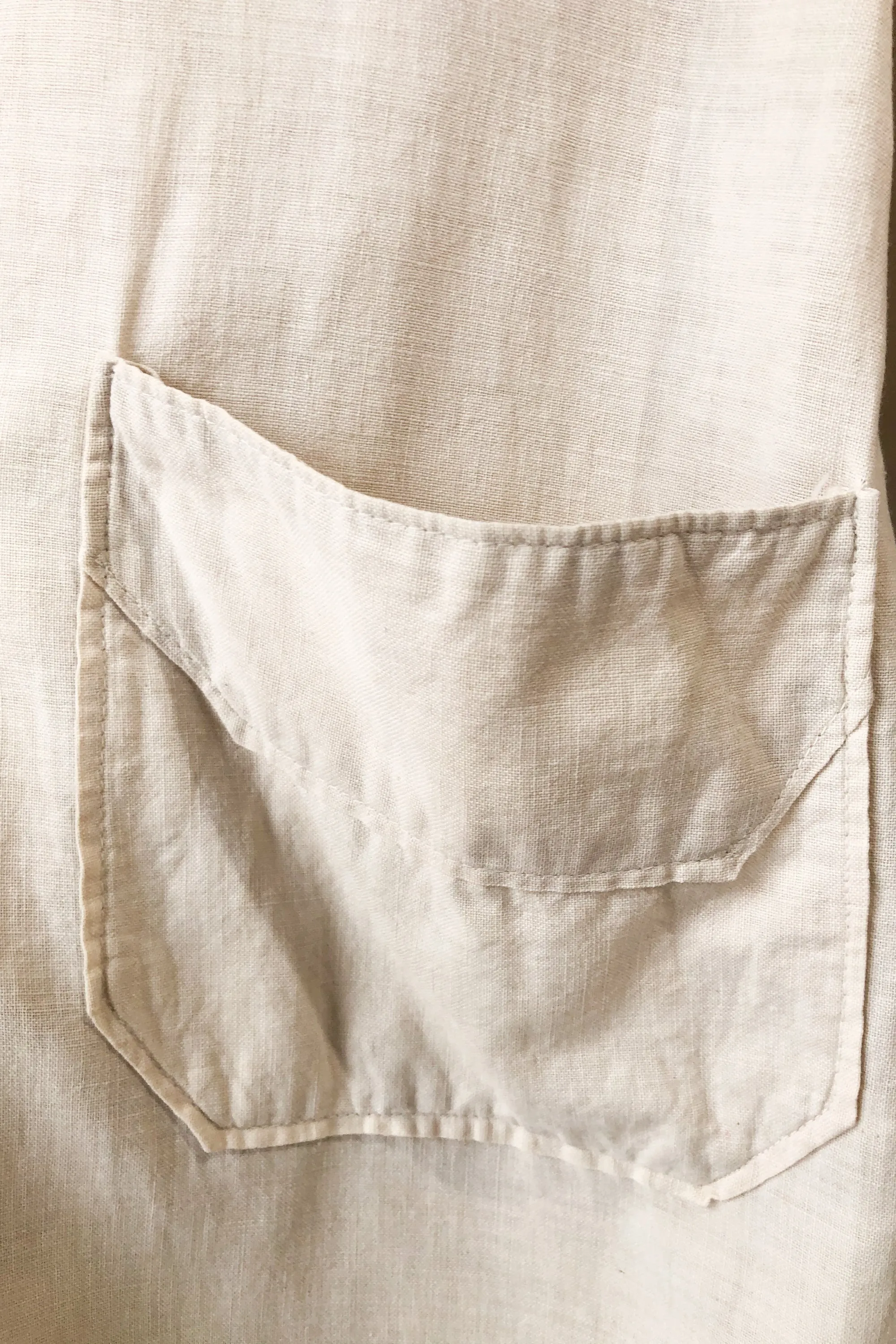 Vintage White Cotton Duster Coat