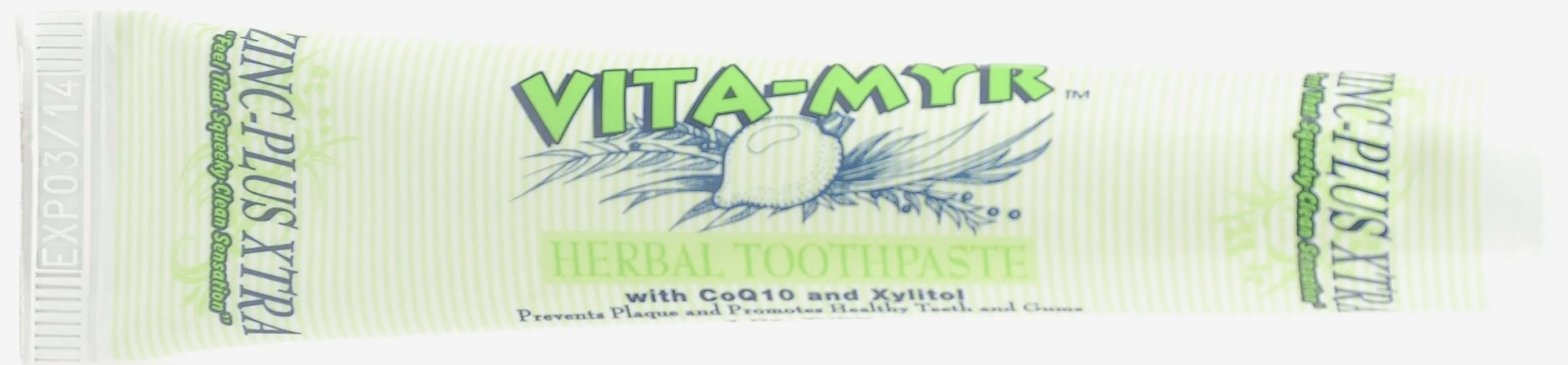 Vita-Myr 12 Pack Travel Size Zinc-Plus XTRA Toothpaste On-The-Go Dental Care Bundle -