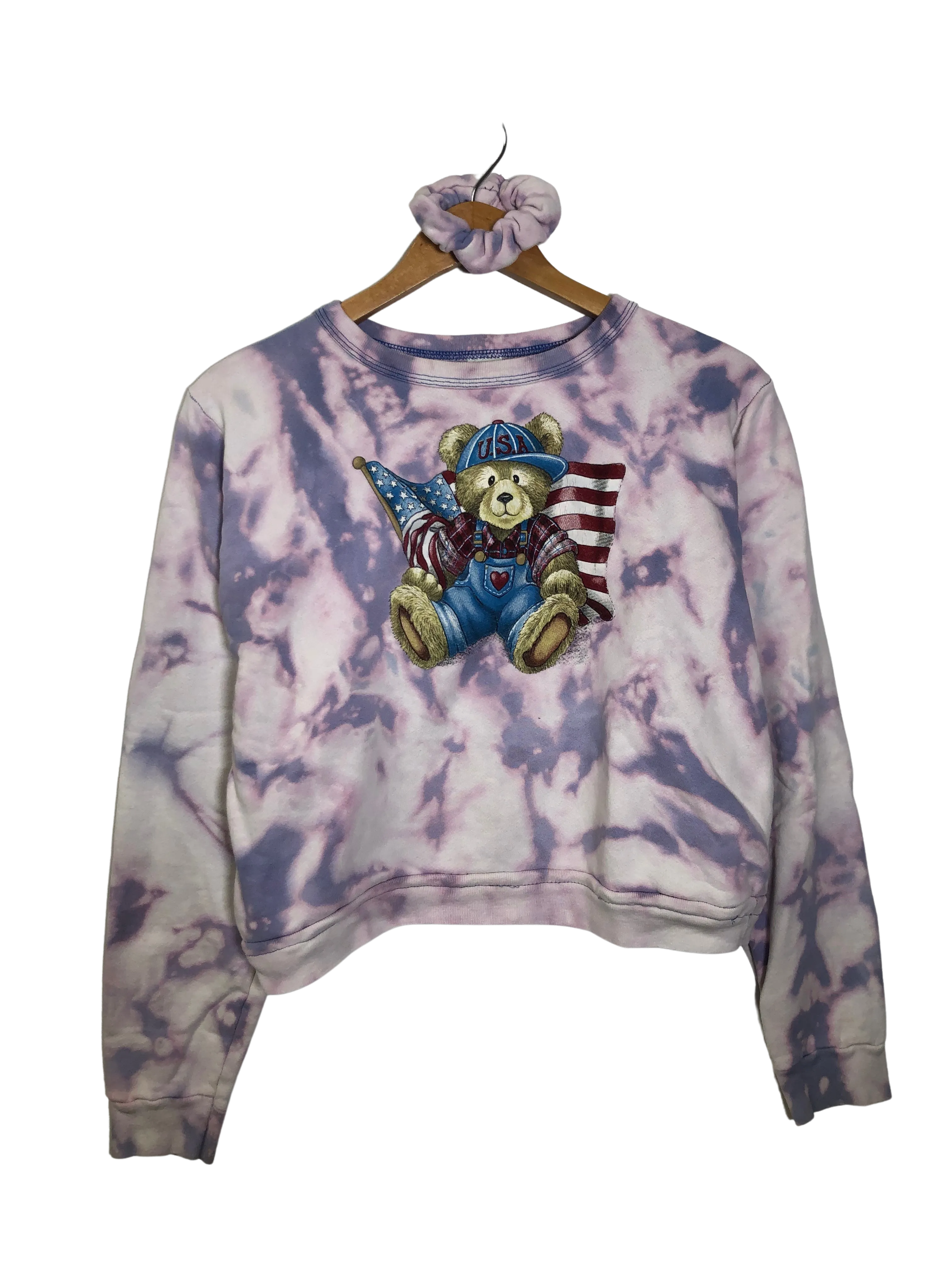 VTG USA Bear Dyed Cropped Sweater Set (M/L)