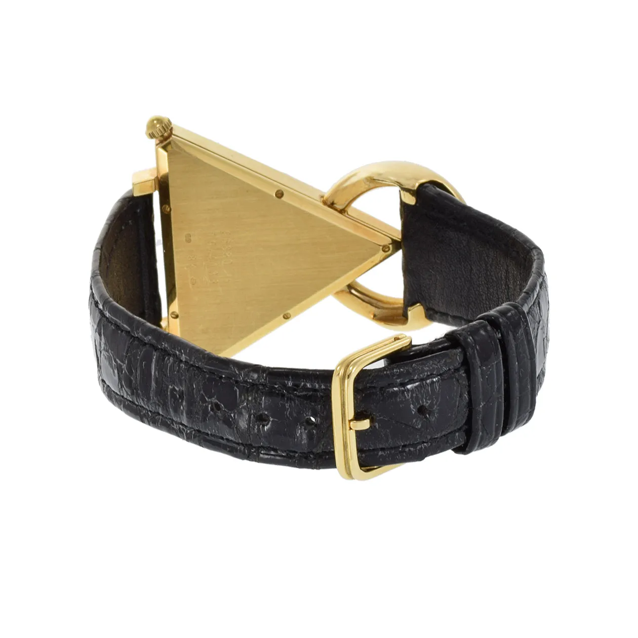 WALTHAM 2000 CIRCA 18KT GOLD TRIANGULAR MASONIC WRISTWATCH