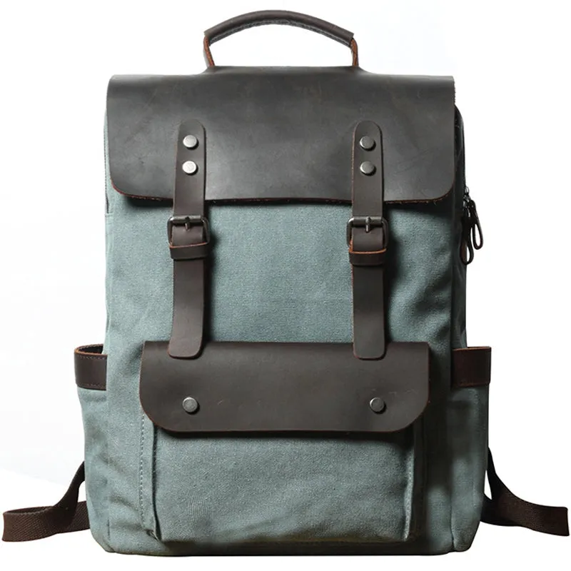 Waterproof Canvas Backpack Men Large Travel Rucksack