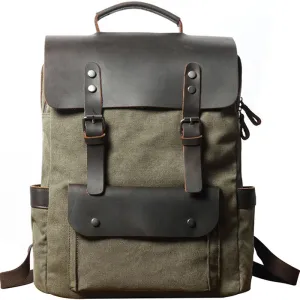 Waterproof Canvas Backpack Men Large Travel Rucksack