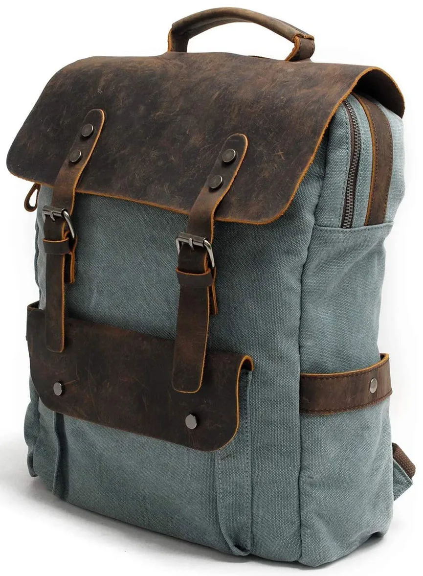 Waterproof Canvas Backpack Men Large Travel Rucksack