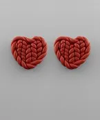 Weave Heart Earrings