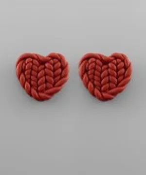 Weave Heart Earrings